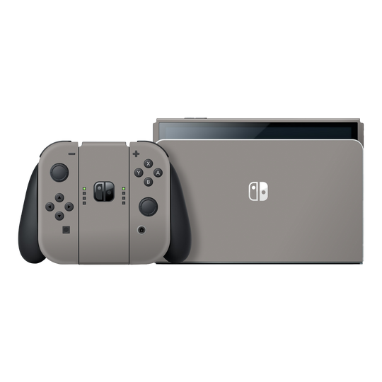 Nintendo Switch OLED Soft-Touch Matte StealthMatte Lunar Light Grey Skin Wrap Sticker Decal Cover Protector by QSKINZ | qskinz.com