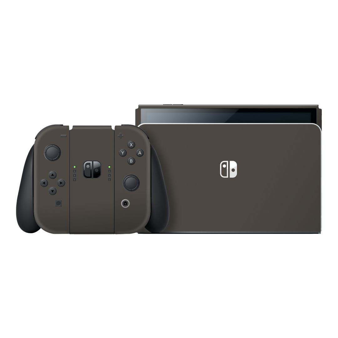 Nintendo Switch OLED Soft-Touch Matte StealthMatte Mystiq Dark Grey Skin Wrap Sticker Decal Cover Protector by QSKINZ | qskinz.com