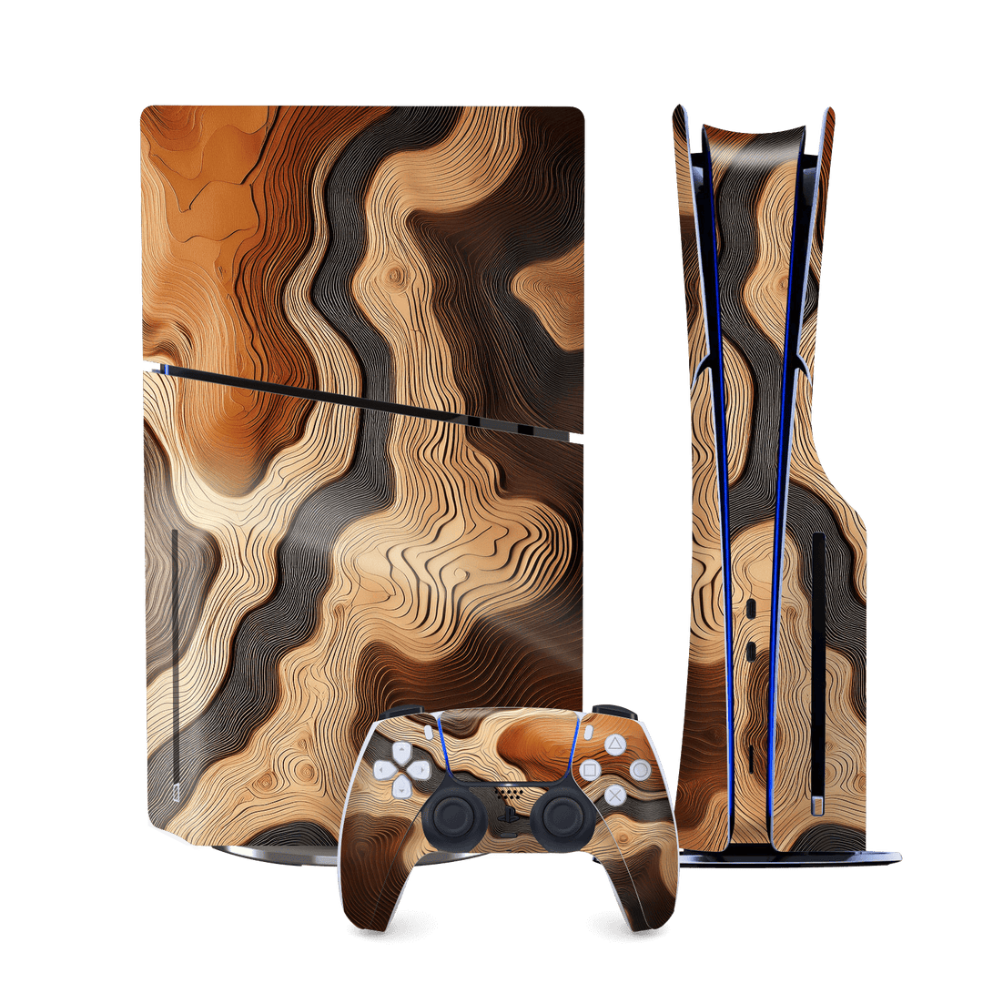 PS5 Slim (DISC Edition) Print Printed Custom SIGNATURE Dune Écru Neutral Earth Colours Skin Wrap Sticker Decal Cover Protector QSKINZ | QSKINZ.COM