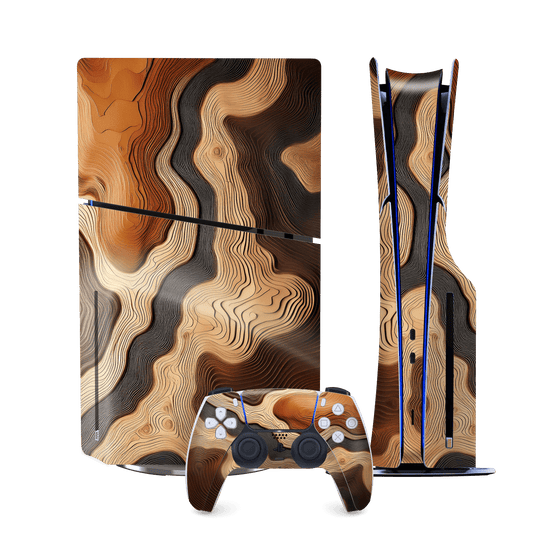 PS5 Slim (DISC Edition) Print Printed Custom SIGNATURE Dune Écru Neutral Earth Colours Skin Wrap Sticker Decal Cover Protector QSKINZ | QSKINZ.COM