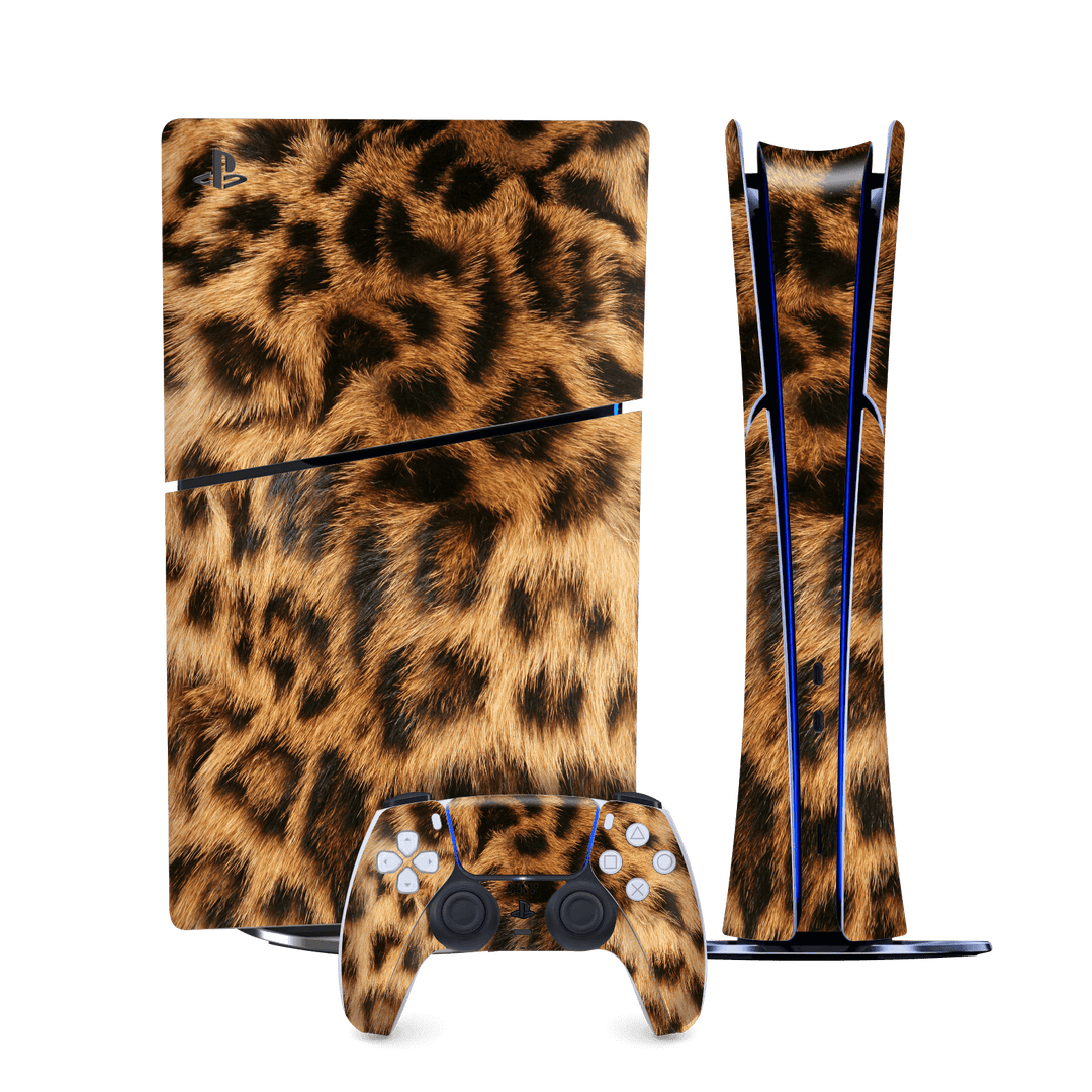 PS5 Slim (Digital Edition) Print Printed Custom SIGNATURE Leo Reverie Leopard Print Skin Wrap Sticker Decal Cover Protector by QSKINZ | QSKINZ.COM