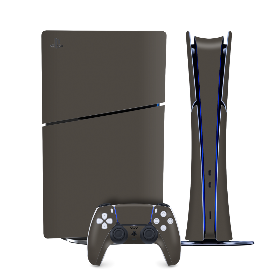 PS5 Slim (Digital Edition) Soft-Touch Matte StealthMatte Mystiq Dark Grey Skin Wrap Sticker Decal Cover Protector QSKINZ | qskinz.com