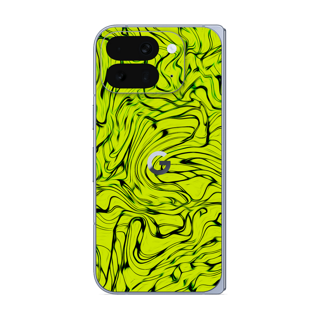 Pixel 10 Pro FOLD Print Printed Custom SIGNATURE Hypnotic Green Electric Jade Skin Wrap Sticker Decal Cover Protector by QSKINZ | QSKINZ.COM