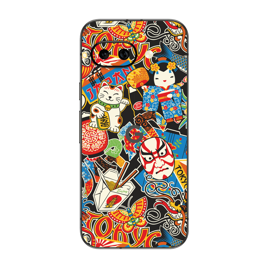 Pixel 9 Custom Printed SIGNATURE “Manga Tokyo Maneki” Japanese Art Skin Wrap Sticker Decal Cover Protector by QSKINZ | QSKINZ.COM