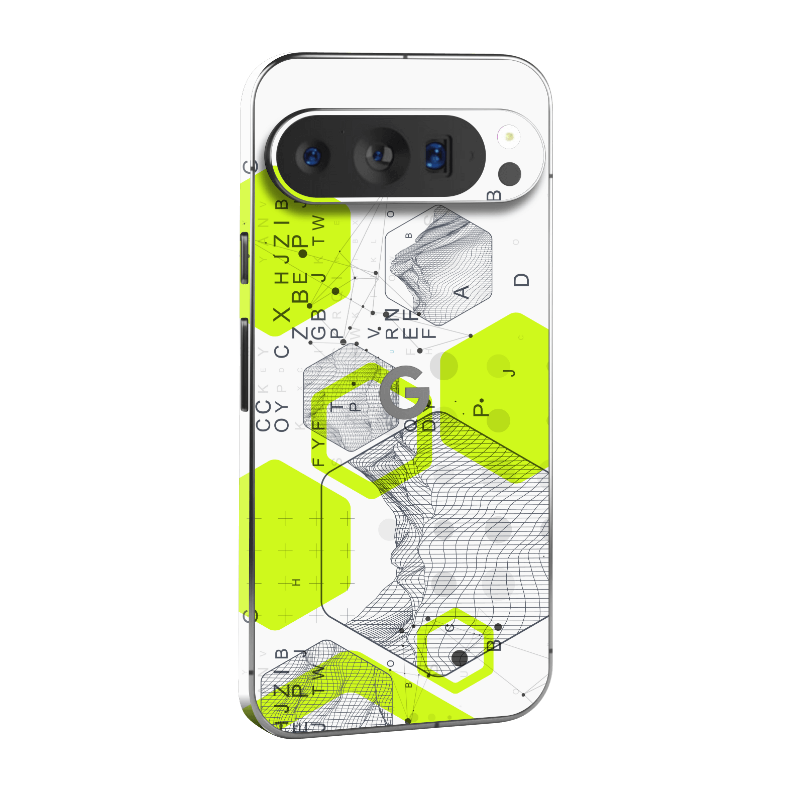 Pixel 9 PRO Printed Custom SIGNATURE “Neural Realm” AI Science Green & White Skin Wrap Sticker Decal Cover Protector by QSKINZ | QSKINZ.COM