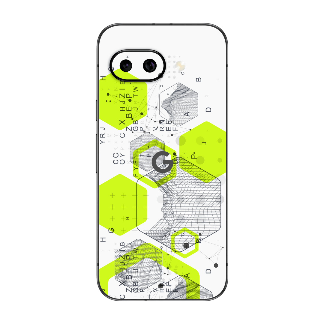 Pixel 9 Printed Custom SIGNATURE “Neural Realm” AI Science Green & White Skin Wrap Sticker Decal Cover Protector by QSKINZ | QSKINZ.COM