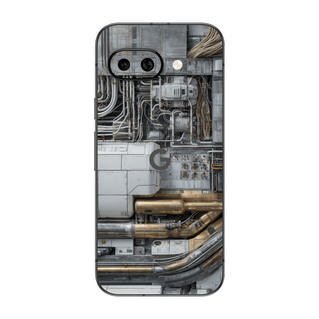 Pixel 9a Custom Printed SIGNATURE “Industrial Metal Pipes” Skin Wrap Sticker Decal Cover Protector by QSKINZ | QSKINZ.COM
