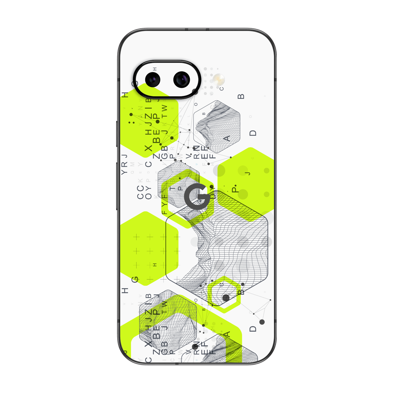 Pixel 9a Printed Custom SIGNATURE “Neural Realm” AI Science Green & White Skin Wrap Sticker Decal Cover Protector by QSKINZ | QSKINZ.COM