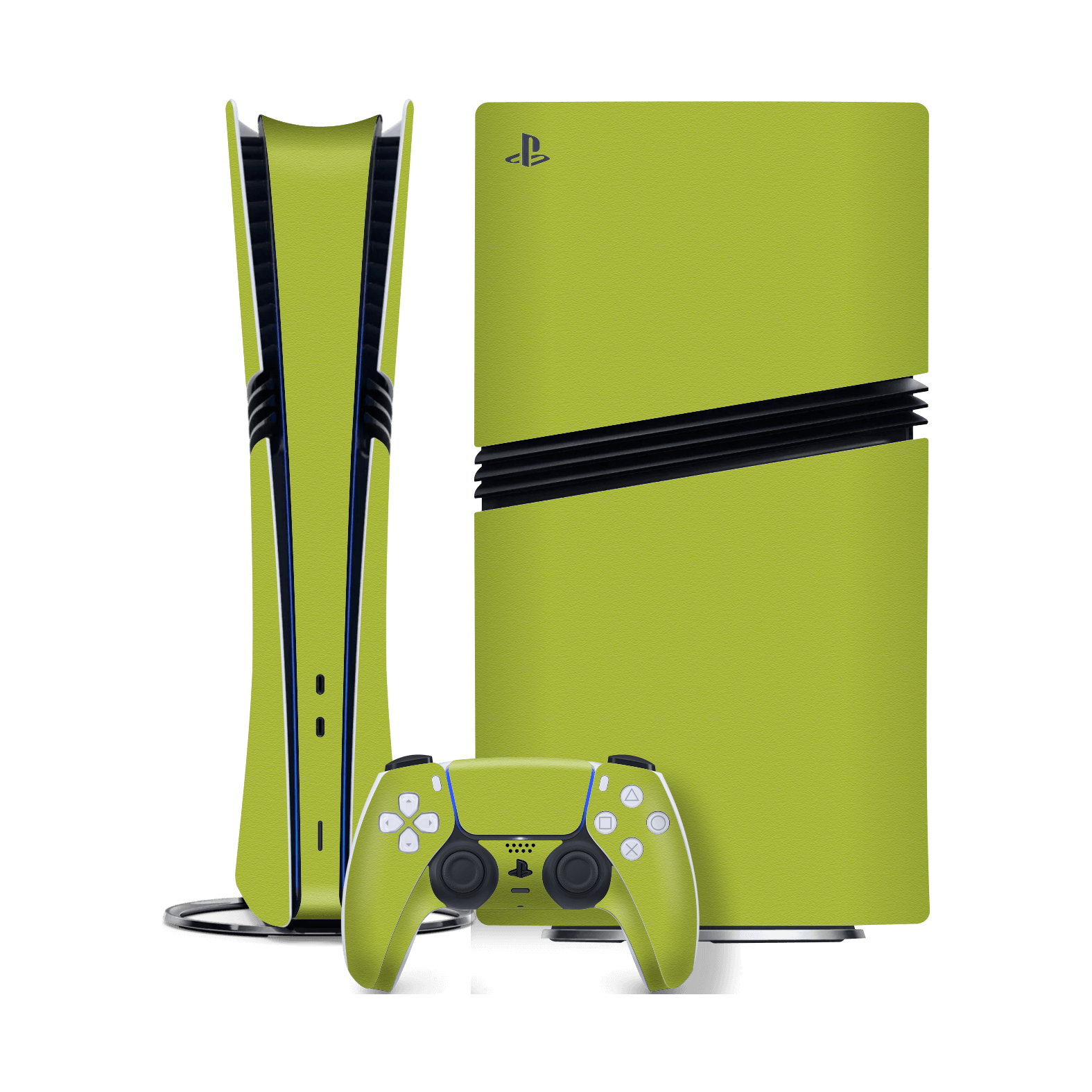PlayStation 5 PRO (PS5 PRO) Luxuria Lime Green Matt 3D Textured Skin Wrap Sticker Decal Cover Protector by QSKINZ | qskinz.com