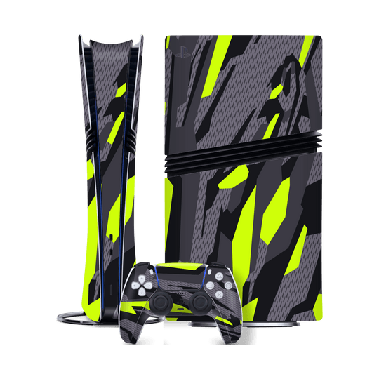 PlayStation 5 PRO (PS5 PRO) Print Printed Custom SIGNATURE Abstract Green Camouflage Skin Wrap Sticker Decal Cover Protector by QSKINZ | qskinz.com