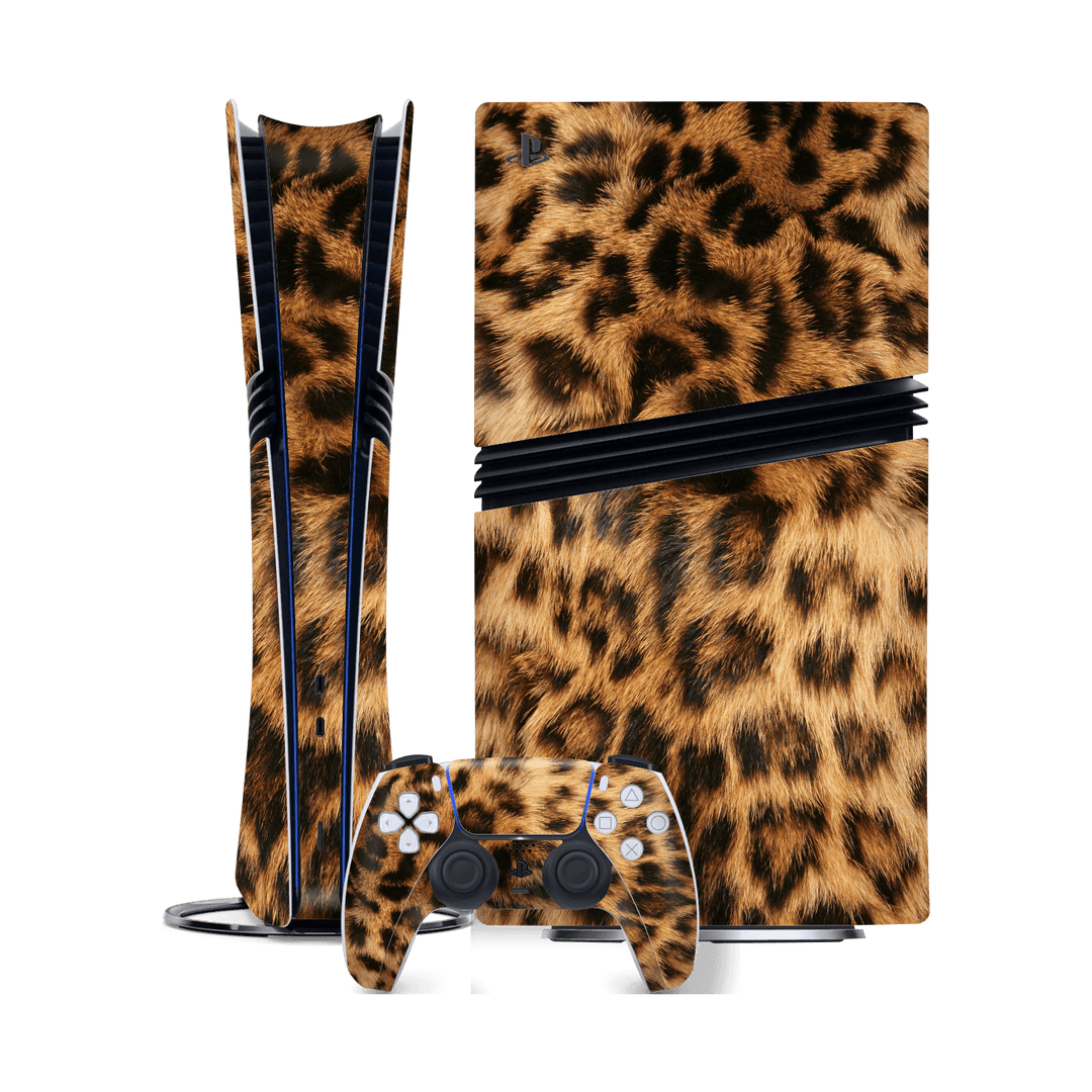 PlayStation 5 PRO (PS5 PRO) Print Printed Custom SIGNATURE Leo Reverie Leopard Print Skin Wrap Sticker Decal Cover Protector by QSKINZ | QSKINZ.COM