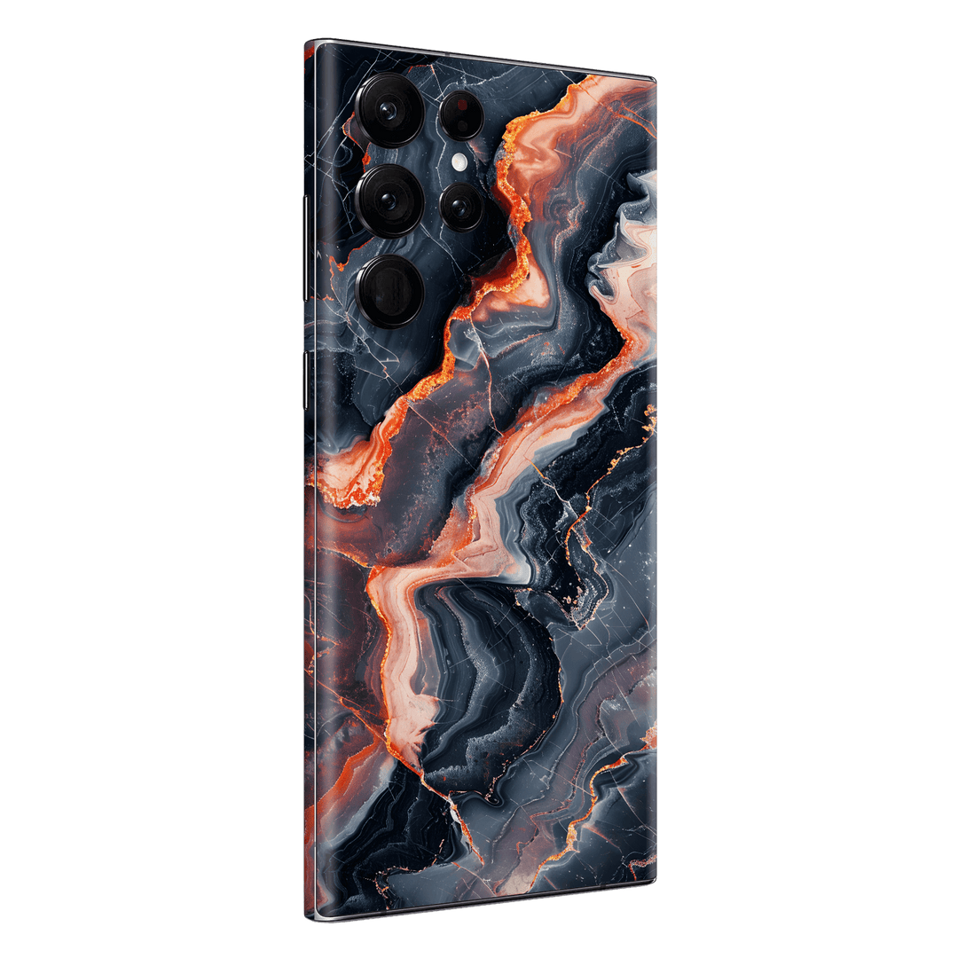 Samsung Galaxy S22 ULTRA Print Printed Custom SIGNATURE Terra Noir Stone Marble Skin Wrap Sticker Decal Cover Protector by QSKINZ | QSKINZ.COM