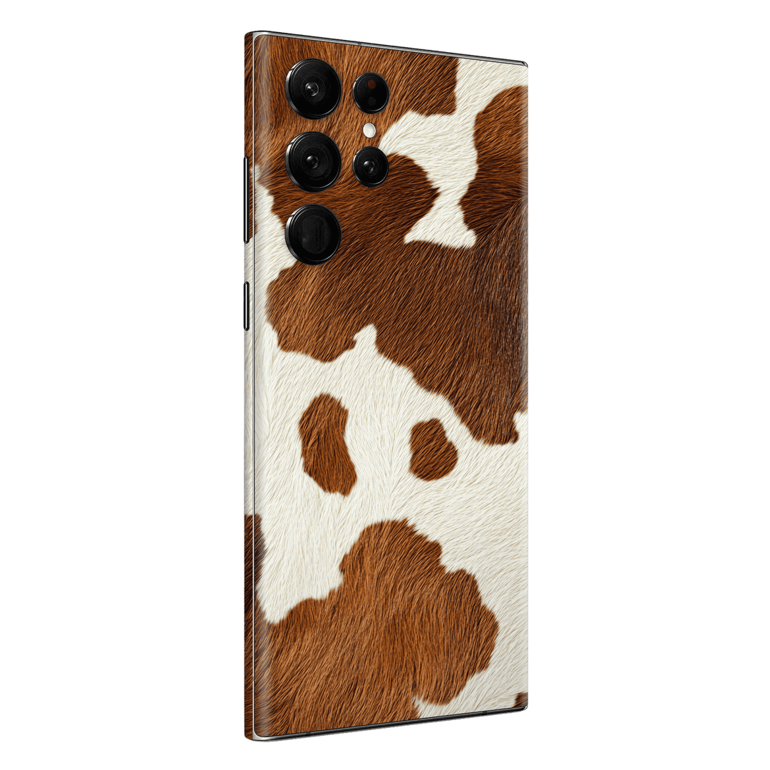 Samsung Galaxy S23 ULTRA Print Printed Custom SIGNATURE MOO Cow Print Cowhide Skin Wrap Sticker Decal Cover Protector by QSKINZ | QSKINZ.COM