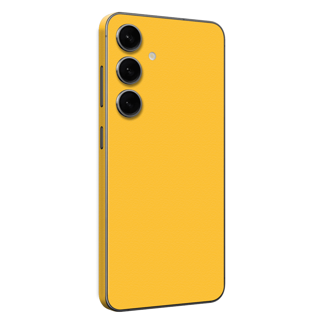 Samsung Galaxy S24(FE) Luxuria Tuscany Yellow Matt 3D Textured Skin Wrap Sticker Decal Cover Protector by QSKINZ | qskinz.com