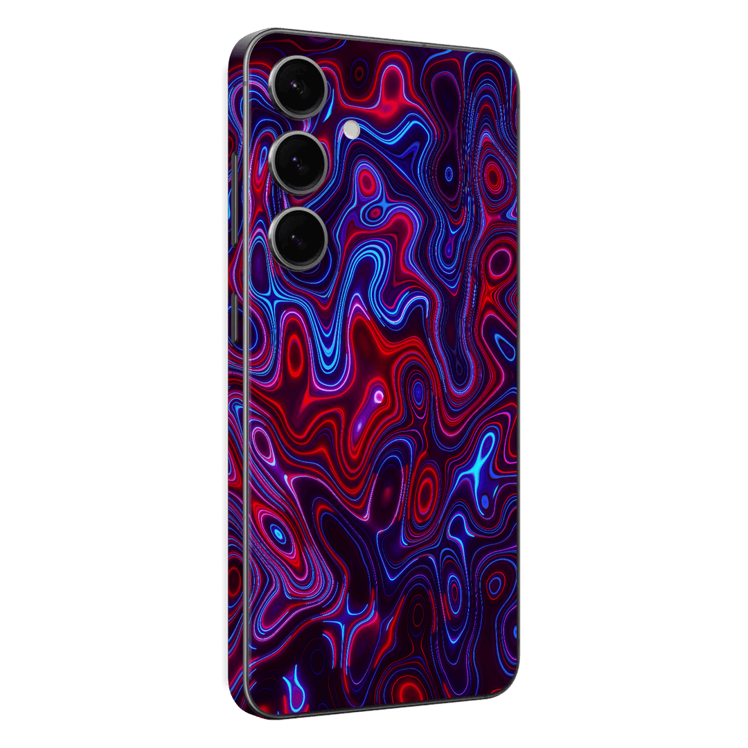 Samsung Galaxy S24(FE) Print Printed Custom SIGNATURE Flux Fusion Purple Neon Skin Wrap Sticker Decal Cover Protector by QSKINZ | QSKINZ.COM