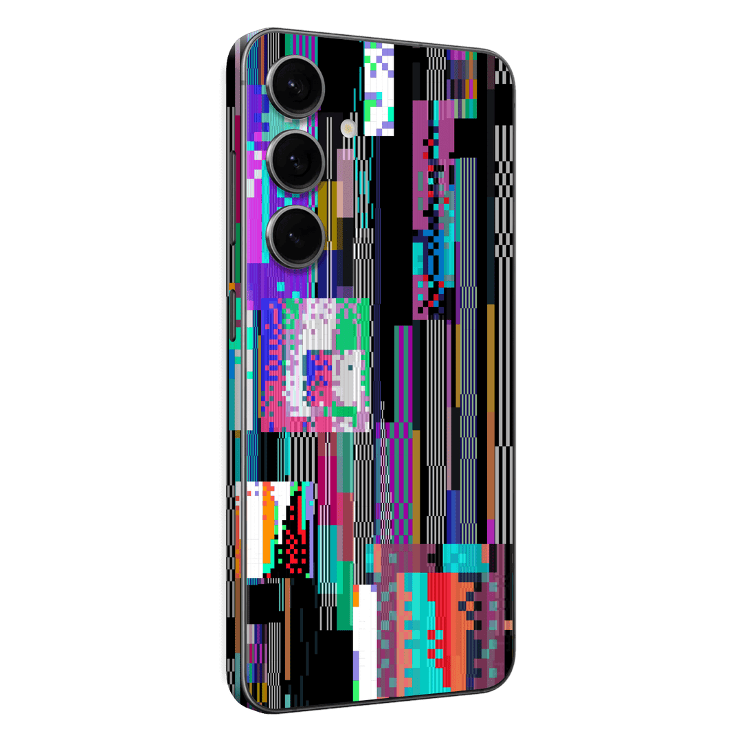 Samsung Galaxy S24(FE) Print Printed Custom SIGNATURE Glitchscape Glitch No Signal Colours Skin Wrap Sticker Decal Cover Protector by QSKINZ | QSKINZ.COM