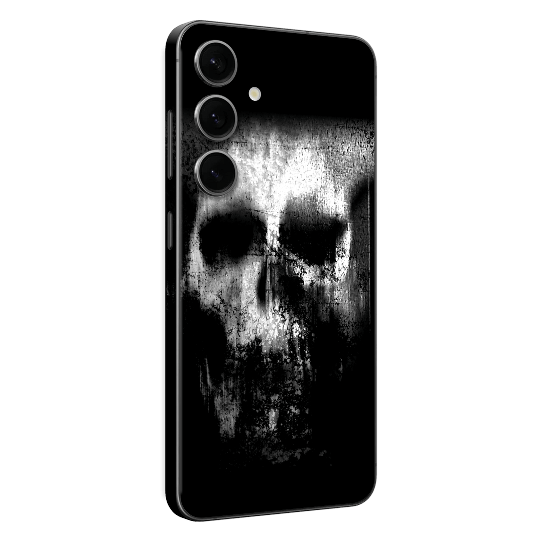 Samsung Galaxy S24(FE) Print Printed Custom SIGNATURE Horror Black & White SKULL Skin, Wrap, Decal, Protector, Cover by QSKINZ | qskinz.com
