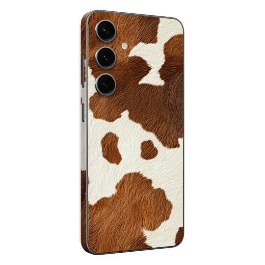 Samsung Galaxy S24(FE) Print Printed Custom SIGNATURE MOO Cow Print Cowhide Skin Wrap Sticker Decal Cover Protector by QSKINZ | QSKINZ.COM