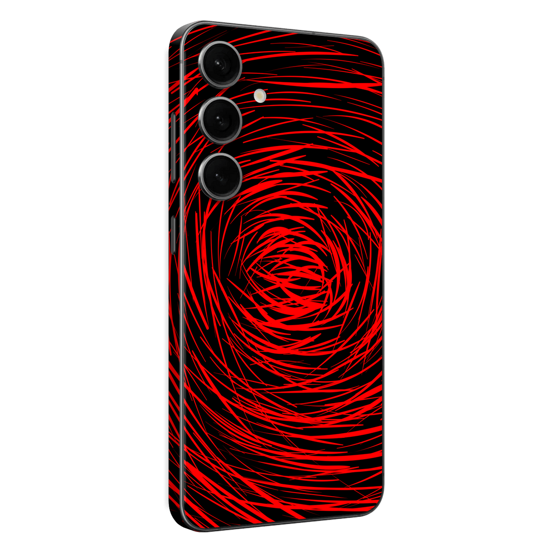Samsung Galaxy S24(FE) Print Printed Custom SIGNATURE Quasar Red Mesh Skin Wrap Sticker Decal Cover Protector by QSKINZ | QSKINZ.COM