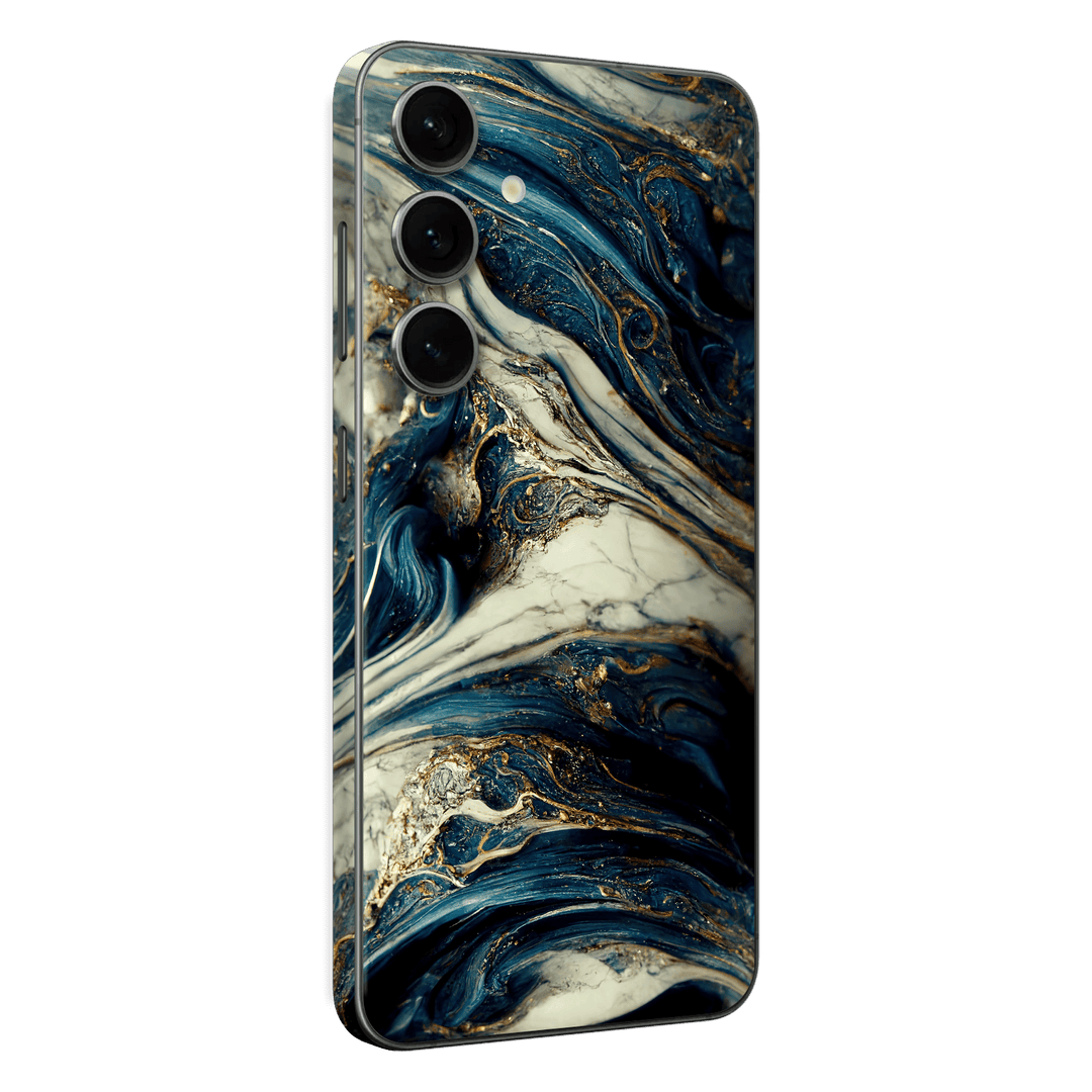 Samsung Galaxy S24(FE) Printed Custom SIGNATURE Agate Geode Naia Ocean Blue Stone Skin Wrap Sticker Decal Cover Protector by QSKINZ | qskinz.com