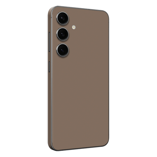 Samsung Galaxy S24 Soft-Touch Matte StealthMatte Mocha Taupe Neutral Skin Wrap Sticker Decal Cover Protector by QSKINZ | qskinz.com