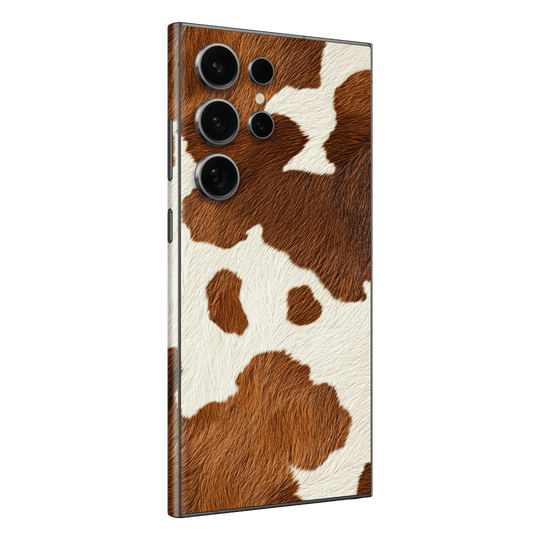 Samsung Galaxy S24 ULTRA Print Printed Custom SIGNATURE MOO Cow Print Cowhide Skin Wrap Sticker Decal Cover Protector by QSKINZ | QSKINZ.COM