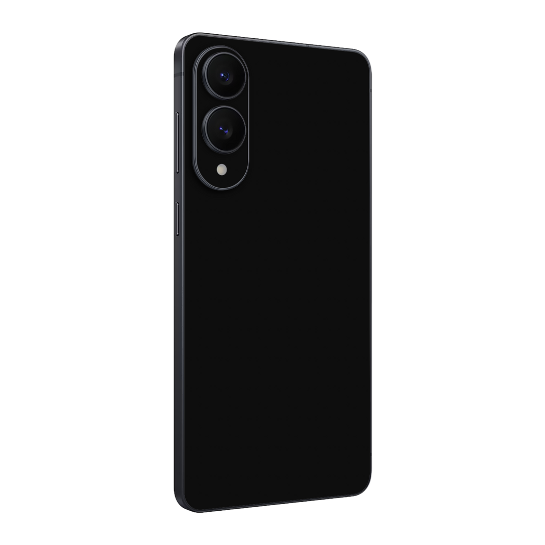 Samsung Galaxy S25 EDGE Soft-Touch Matte StealthMatte Phantom Black Skin Wrap Sticker Decal Cover Protector by QSKINZ | qskinz.com
