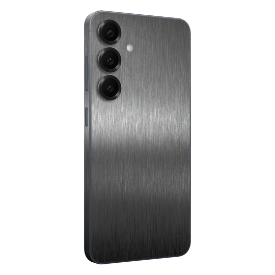 Samsung Galaxy S25+ PLUS Brushed Metal Titanium Metallic Skin Wrap Sticker Decal Cover Protector by QSKINZ | qskinz.com