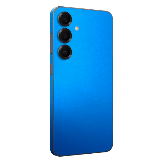 Samsung Galaxy S25+ PLUS Satin Blue Metallic Matt Matte Skin Wrap Sticker Decal Cover Protector by QSKINZ | qskinz.com