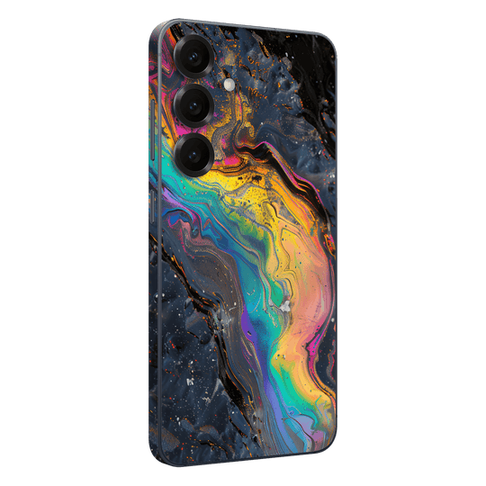 Samsung Galaxy S25 Print Printed Custom SIGNATURE Aurora Auroria Stone Marble Rainbow Skin Wrap Sticker Decal Cover Protector by QSKINZ | QSKINZ.COM