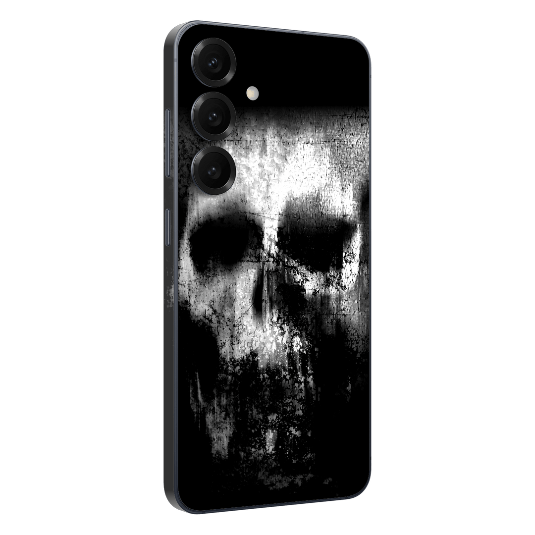 Samsung Galaxy S25 Print Printed Custom SIGNATURE Horror Black & White SKULL Skin, Wrap, Decal, Protector, Cover by QSKINZ | qskinz.com