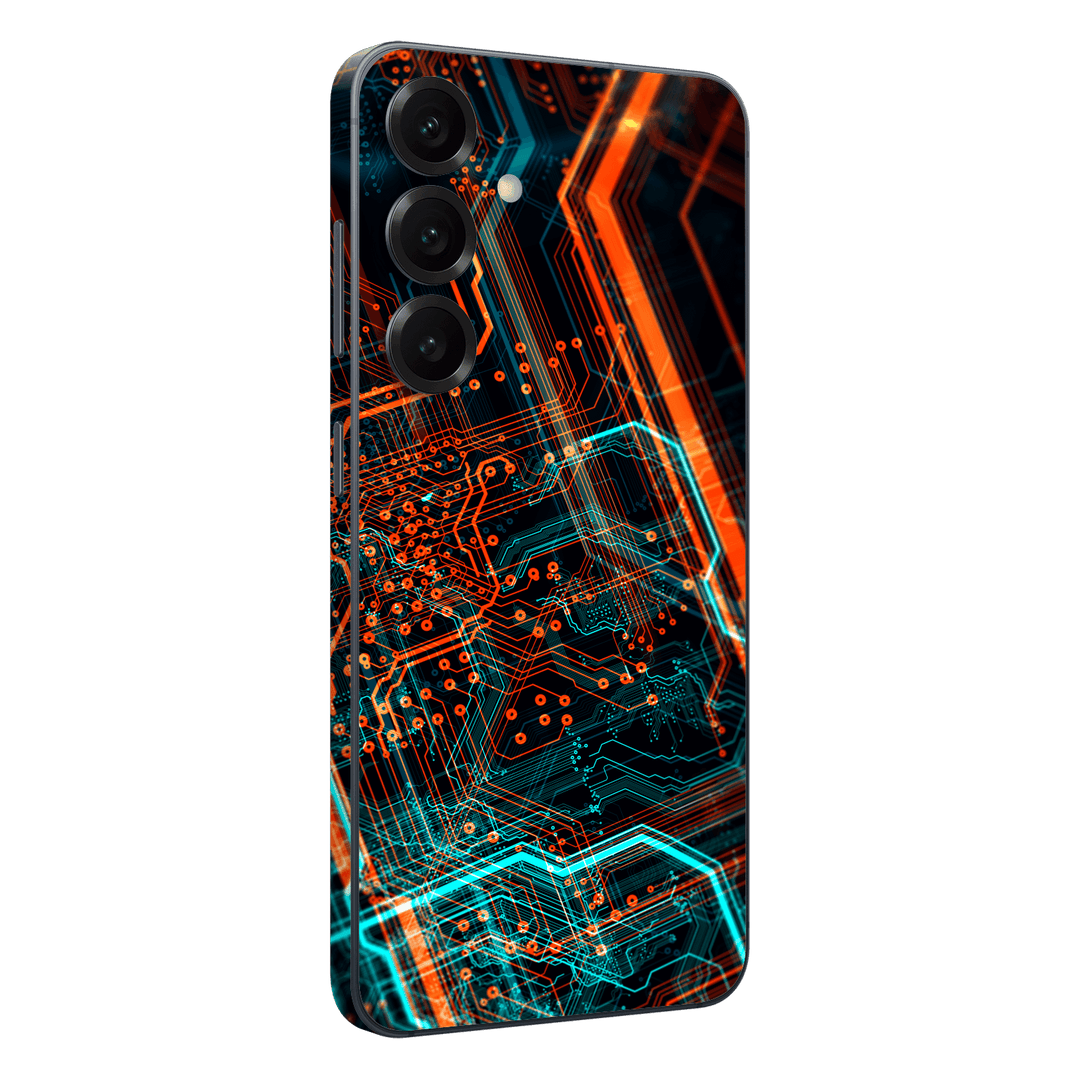 Samsung Galaxy S25 Print Printed Custom SIGNATURE NEON PCB Board Skin Wrap Sticker Decal Cover Protector by QSKINZ | qskinz.com