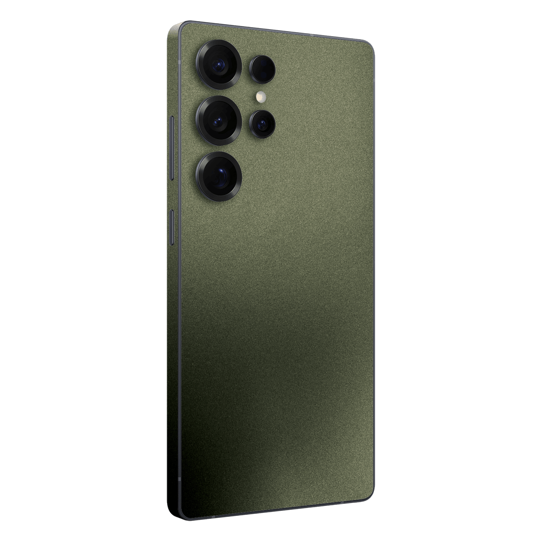 Samsung Galaxy S25 ULTRA Military Green Metallic Skin Wrap Sticker Decal Cover Protector by QSKINZ | qskinz.com