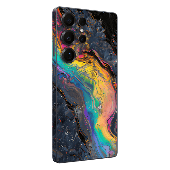 Samsung Galaxy S25 ULTRA Print Printed Custom SIGNATURE Aurora Auroria Stone Marble Rainbow Skin Wrap Sticker Decal Cover Protector by QSKINZ | QSKINZ.COM