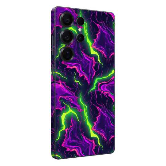 Samsung Galaxy S25 ULTRA Print Printed Custom SIGNATURE Twisterra Twist Neon Purple Yellow Green Anime Skin Wrap Sticker Decal Cover Protector by QSKINZ | QSKINZ.COM