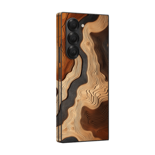 Samsung Galaxy Z FOLD 6 Print Printed Custom SIGNATURE Dune Écru Neutral Earth Colours Skin Wrap Sticker Decal Cover Protector by QSKINZ | QSKINZ.COM