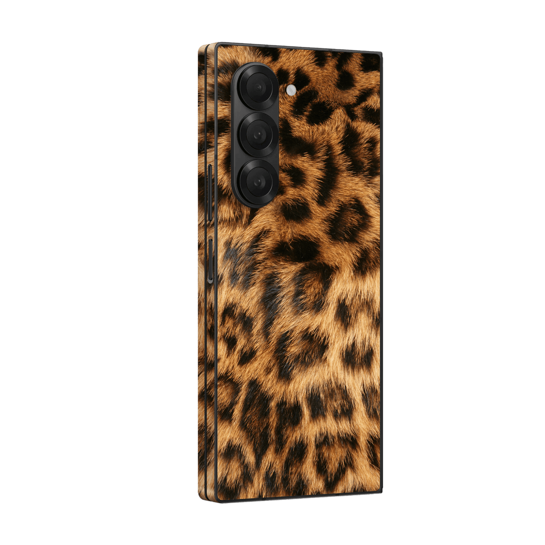 Samsung Galaxy Z FOLD 6 Print Printed Custom SIGNATURE Leo Reverie Leopard Print Skin Wrap Sticker Decal Cover Protector by QSKINZ | QSKINZ.COM