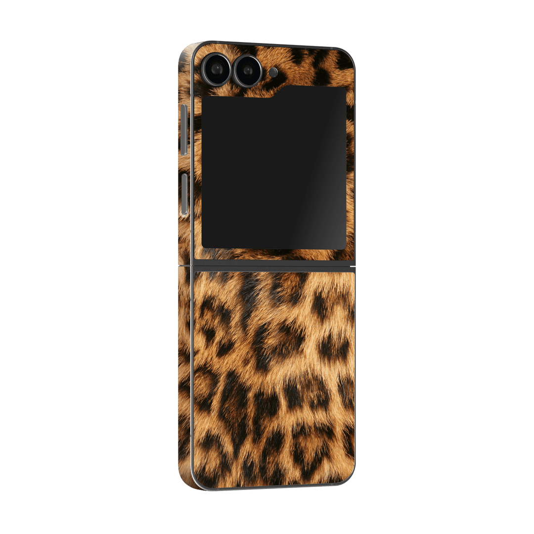 Samsung Galaxy Z Flip 6 Print Printed Custom SIGNATURE Leo Reverie Leopard Print Skin Wrap Sticker Decal Cover Protector by QSKINZ | QSKINZ.COM