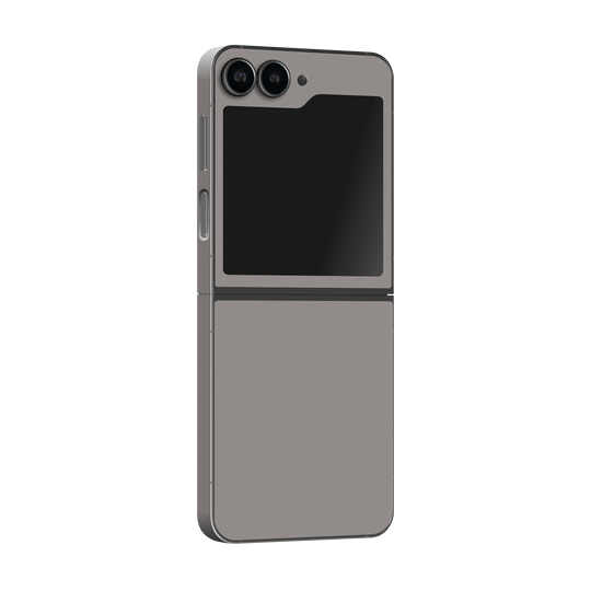 Samsung Galaxy Z Flip 6 Soft-Touch Matte StealthMatte Lunar Light Grey Skin Wrap Sticker Decal Cover Protector by QSKINZ | qskinz.com