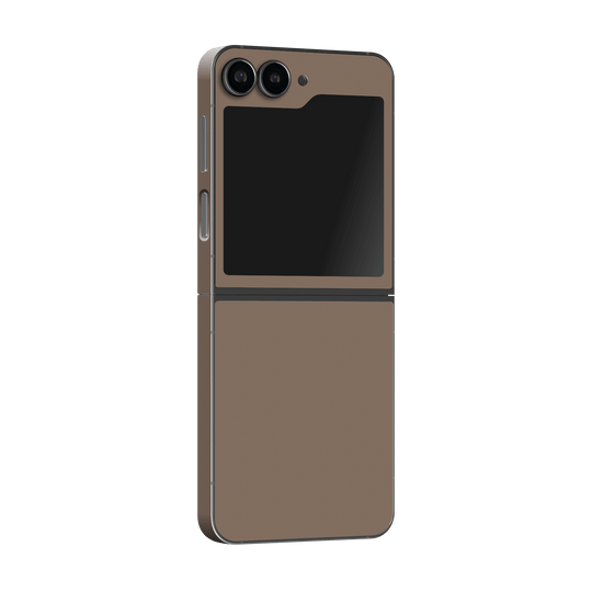 Samsung Galaxy Z Flip 6 Soft-Touch Matte StealthMatte Mocha Taupe Neutral Skin Wrap Sticker Decal Cover Protector by QSKINZ | qskinz.com