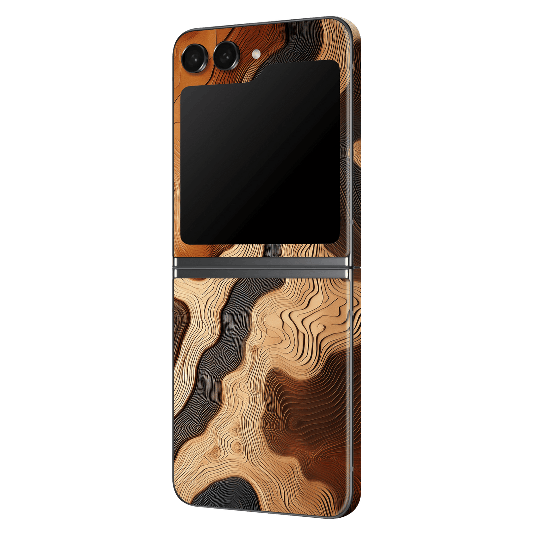 Samsung Z Flip 5 Print Printed Custom SIGNATURE Dune Écru Neutral Earth Colours Skin Wrap Sticker Decal Cover Protector by QSKINZ | QSKINZ.COM