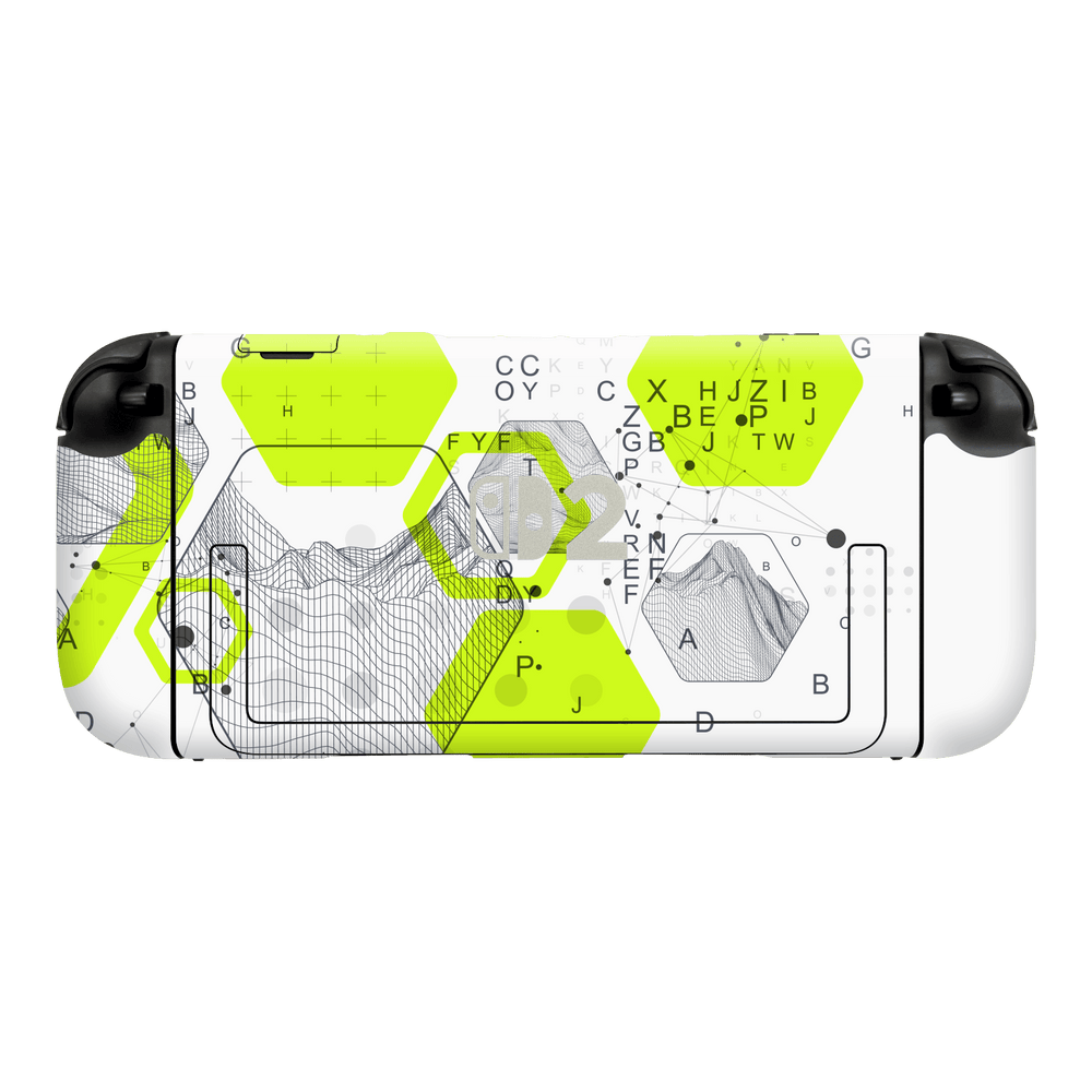 Switch 2 Printed Custom SIGNATURE “Neural Realm” AI Science Green & White Skin Wrap Sticker Decal Cover Protector by QSKINZ | QSKINZ.COM