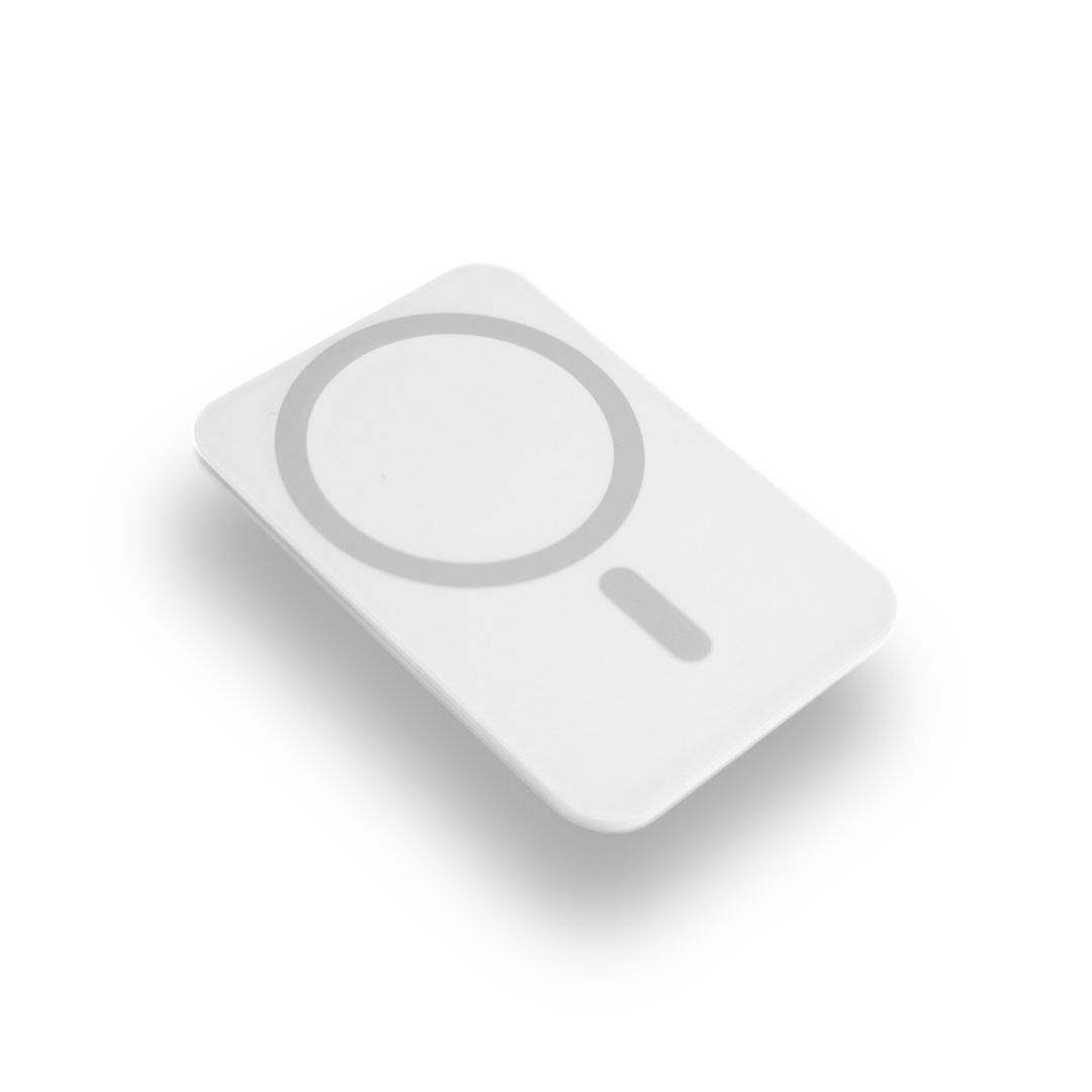 The back of the White Silicone MagSafe Suction Mount by Qskinz