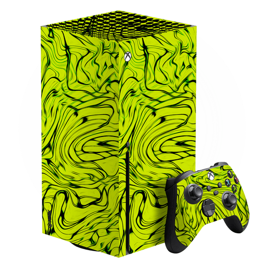XBOX Series X Print Printed Custom SIGNATURE Hypnotic Green Electric Jade Skin Wrap Sticker Decal Cover Protector QSKINZ | QSKINZ.COM