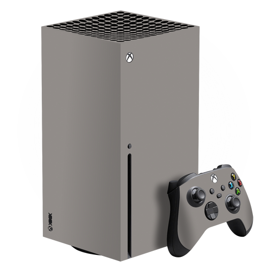 XBOX Series X Soft-Touch Matte StealthMatte Lunar Light Grey Skin Wrap Sticker Decal Cover Protector by QSKINZ | qskinz.com