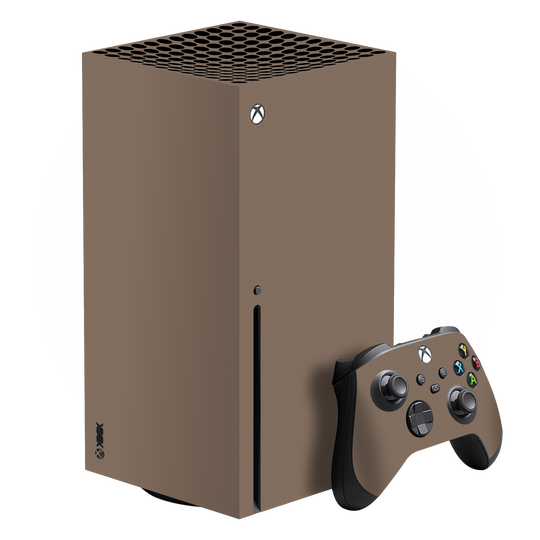 XBOX Series X Soft-Touch Matte StealthMatte Mocha Taupe Neutral Skin Wrap Sticker Decal Cover Protector by QSKINZ | qskinz.com