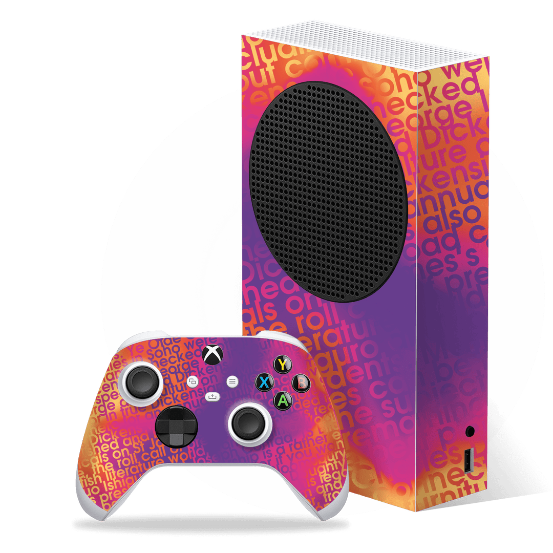 Xbox SERIES S Print Printed Custom SIGNATURE Inferno Swirl Gradient Skin Wrap Sticker Decal Cover Protector by QSKINZ | QSKINZ.COM