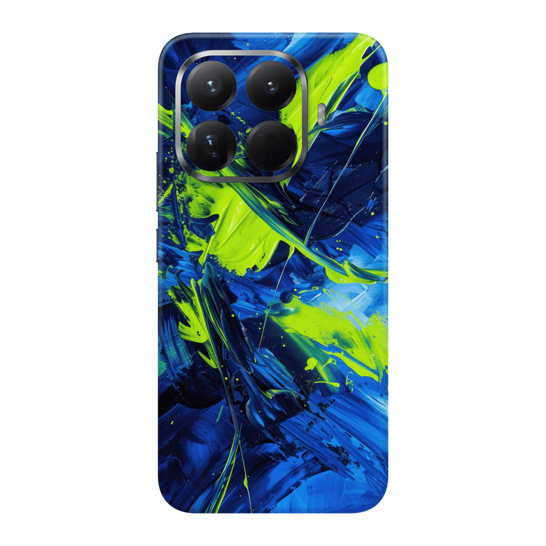 Xiaomi 15T PRO Print Printed Custom SIGNATURE Glowquatic Neon Yellow Green Blue Skin Wrap Sticker Decal Cover Protector by QSKINZ | QSKINZ.COM