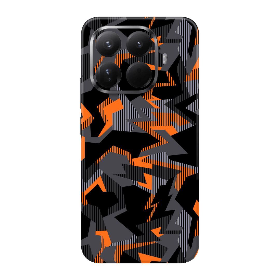 Xiaomi 15T PRO Print Printed Custom SIGNATURE Sharp-Edged Orange Camo Camouflage Skin Wrap Sticker Decal Cover Protector by QSKINZ | qskinz.com