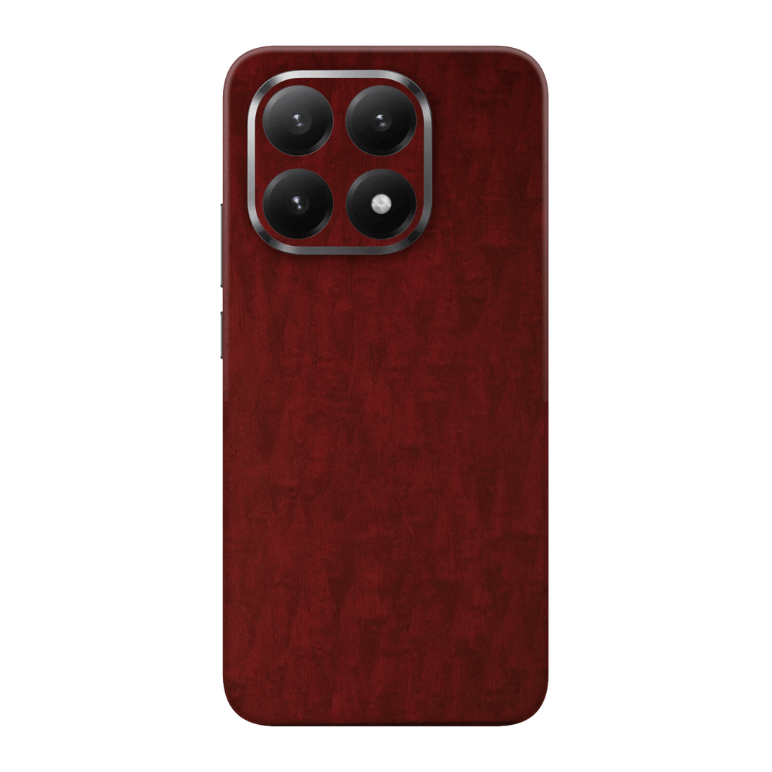 Xiaomi 15T Scarlet Red Wood Wooden Satin Skin Wrap Sticker Decal Cover Protector by QSKINZ | qskinz.com